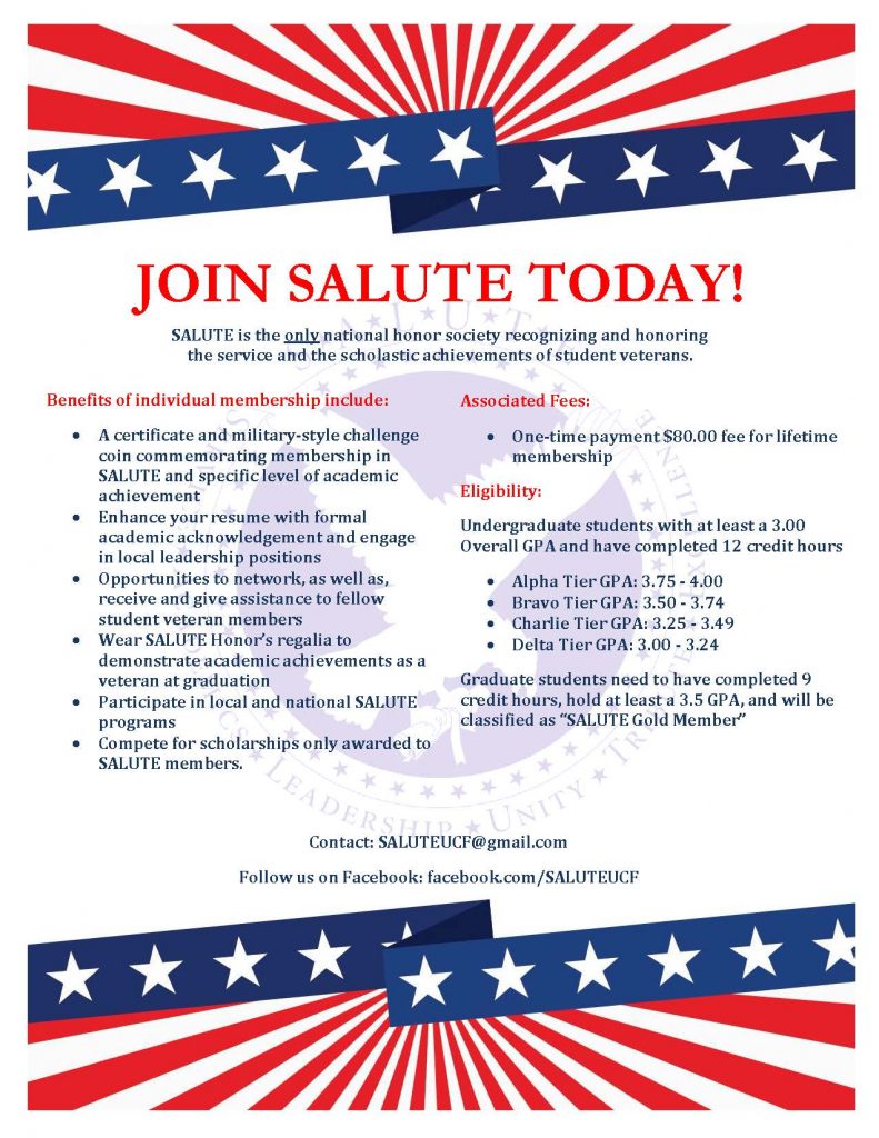 SALUTE Veterans National Honors Society • Veterans Academic Resource